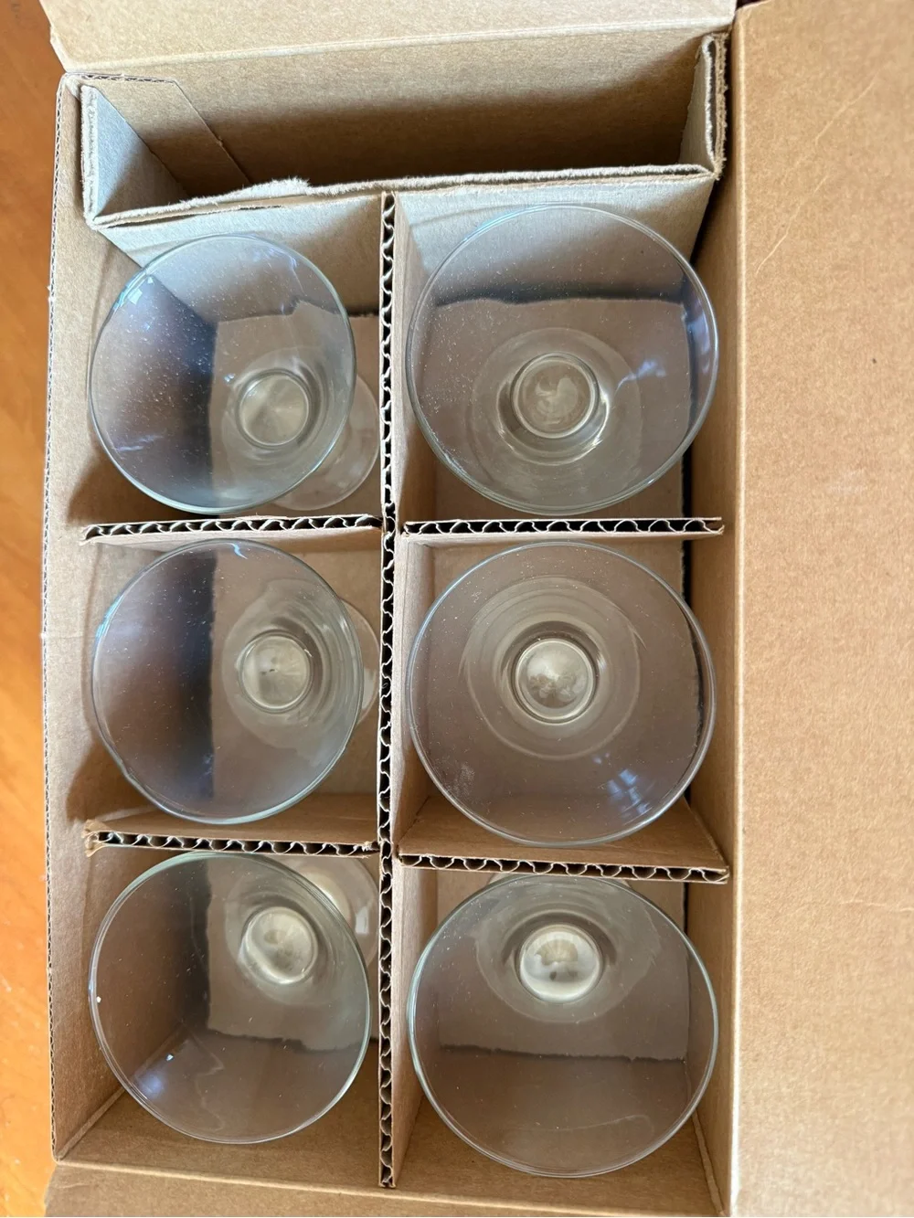 Libbey Glass Dessert Bowls with Miniature Stainless Steel Spoons